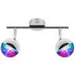 CANDELLUX 92-67760 PARTY LISTWA 2X3W LED RGB GŁÓWKA OKRĄGŁA 1E Z PRZEGUBEM KD SYSTEM CHROM