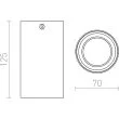 RENDL R12745 TUBA sufitowa matowy biały/złota 230V GU10 35W