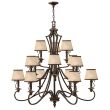 ELSTEAD PLYMOUTH HK/PLYMOUTH15 15Lt Chandelier