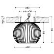 CANDELLUX 2268750 SK-93 G G9 40W 230V ZŁOTY oczko sufitowe lampa sufitowa.