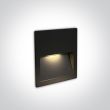 ONE LIGHT 68068A/B/W Lapas czarny wpust ścienny LED 3000K 3W IP65