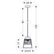 CANDELLUX 31-78384 FRESNO LAMPA WISZĄCA CZARNY 1X60W E27 KLOSZ BEZBARWNY