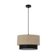 CANDELLUX 31-21700 RITANA 25 LAMPA WISZĄCA CZARNY 1X60 E27 ABAŻUR BEŻOWY+CZARNY
