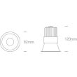 ONE LIGHT 10115FD/B/W Alektora 2 czarny wpust COB LED 3000K 15W