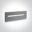 ONE LIGHT 68066/G/W Simi 3 szara ścienna oprawa do wbudowania LED 3000K 8,5W IP65