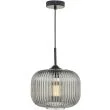 DAR DEM0110 DEMARIUS 1LT PENDANT BLACK SMOKED GLASS
