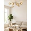 EMIBIG 1636/6 ROMA 6 MOKKA AMBER LAMPA SUFITOWA