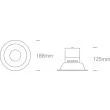 ONE LIGHT 10112KD/W/C Lavara biały wpuszczany downlight SMD LED 4000K 12W dark light