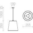 WYPRZEDAŻ RENDL R10507 ASPRO wisząca czarna chrom 230V E27 42W