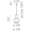 AQFORM 50475 MODERN GLASS Barrel E27 zwieszany