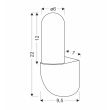 CANDELLUX 21-32232 Gynura lampa ogrodowa elewacyjna 9,6x22 czarny 1x35W GU10 klosz opal IP65