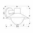 CANDELLUX 21-32249 Cosmos lampa ogrodowa kinkiet 26x17cm czarny 1x40W E27 kosz okrągły IP44