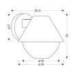 CANDELLUX 21-32256 Hendera lampa ogrodowa kinkiet 20,5x17,5 czarny 1x40W E27 klosz stożek IP44