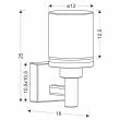 CANDELLUX 21-32386 Saponia lampa ogrodowa kinkiet górny 17,8x25cmczarny 12W LED IP65