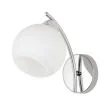 CANDELLUX 21-35011 AMOS Lampa kinkiet chromowy 1x40W E27 klosz biały