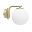 CANDELLUX 21-35431 AMADEO lampa kinkiet mosiężny 1x40W E14 klosz biały