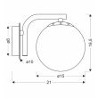 CANDELLUX 21-35431 AMADEO lampa kinkiet mosiężny 1x40W E14 klosz biały