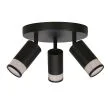 CANDELLUX 98-27696 Flin lampa sufitowa plafon czarny 3x15W GU10 klosz czarny+złoty