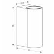 CANDELLUX 22-32294 Lobelia lampa ogrodowa elewacyjna zaokrąglona 9,4x15cm czarny 2x35W GU10 IP44