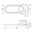 CANDELLUX STUDIO 22-35691 MONET kinkiet owal czarny 13W LED 3000K, 4000K, 6000K