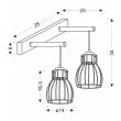 CANDELLUX 22-77103 BERNITA LAMPA KINKIET 2X60W E27 CZARNY
