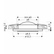 CANDELLUX 2203188 SSP-30 AL/TR LAMPA STROPOWA SREBRNY 2X5W LED 6500K KLOSZ BEZBARWNY
