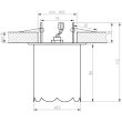 CANDELLUX 2203973 OPRAWA STROPOWA DEKORACYJNA SK-73 CH/TR G9 CHROM 1X40W G9 KRYSZTAŁ TRANSPARENT