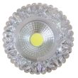 CANDELLUX 2240299 OPRAWA STROPOWA STAŁA OKRĄGŁA SAK-03 AL/TR 5W LED COB 230V SZKŁO AKRYLOWE BEZBAR