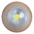 CANDELLUX 2240305 OPRAWA STROPOWA STAŁA OKRĄGŁA SAK-04 AL/AM 5W LED COB 230V SZKŁO AKRYLOWE BURSZT