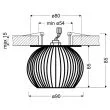 CANDELLUX 2284170 OPRAWA STROPOWA SK-93 BK/WH G9 40W 230V DEKORACYJNA ZŁOTO CZARNY