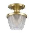 ELSTEAD Dublin QZ-DUBLIN-SF-PNBR 1 Light Semi-Flush Mount - Painted Natural Brass