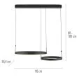 ZUMALINE 2360-18 ESKO LAMPA WISZĄCA CZARNY