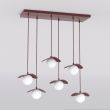 EMIBIG 1761/6 FLORA 6 BURGUNDY OPAL Lampa wisząca
