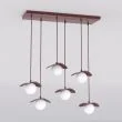 EMIBIG 1761/6 FLORA 6 BURGUNDY OPAL Lampa wisząca