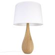 Hellux 4112245 Lampa VASE dąb / biały abażur