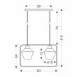 CANDELLUX 32-26859 NIKO LAMPA WISZĄCA CZARNY 2X40W E27 KLOSZ BEZBARWNY KARBOWANY