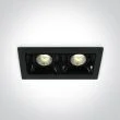 ONE LIGHT 50202B/B/W Merihas 2 czarny wpust LED 3000K 2x2W
