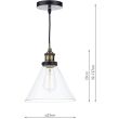 DAR RAY0175 RAY 1LT PENDANT ANT BRA CLEAR