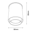 ANTIGO Plafon Iga - Czarny (95 mm) 1115