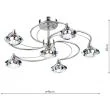 DAR LUT0646 LUTHER 6LT SEMI FLUSH CW CRYSTAL GLASS SAT CHR