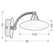 CANDELLUX 21-05857 ELISA LAMPA KINKIET 1X40 G9 SATYNA-NIKIEL+BIAŁE SZKŁO PROMOCJA