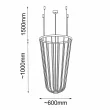 ANTIGO Lampa wisząca no. moon A Z - Czarna (600 mm) 5145