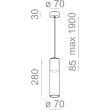 AQFORM 50473 MODERN GLASS Tube E27 zwieszany