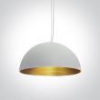 ONE LIGHT 63022A/W/BS Diasello 2 biało-mosiężna lampa wisząca E27 20W