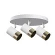 CANDELLUX 98-27474 TOBI LAMPA SUFITOWA PLAFON BIAŁY 3X15W GU10 KLOSZ BIAŁY+ZŁOTY