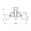 CANDELLUX 33-77974 ELOTTE LAMPA SUFITOWA 3X40W E27 BIAŁY