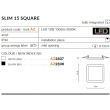 AZZARDO AZ2837 Slim 15 Square 3000K IP44 (white)