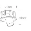 ONE LIGHT 11107C/W/W Karistos biały wpustCOB LED 3000K 7W