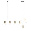 SIGMA 33696 Vendo 6 lampa wisząca czarny,mosiądz