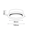 ANTIGO Lampa wpuszczana Drop in - Czarna 3028